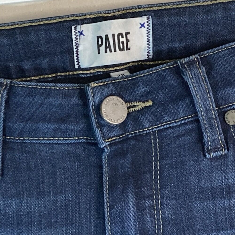 Paige Verdugo Ankle Jeans Womens 28 (29x28”) Blue Low Rise Dark Wash Denim READ - Picture 3 of 13